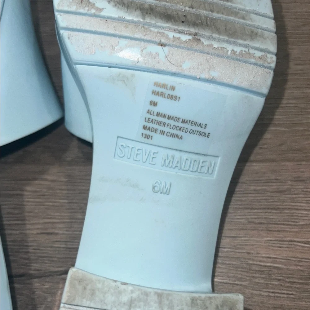 Steve Madden Light Blue Platform Mules - Picture 5 of 5